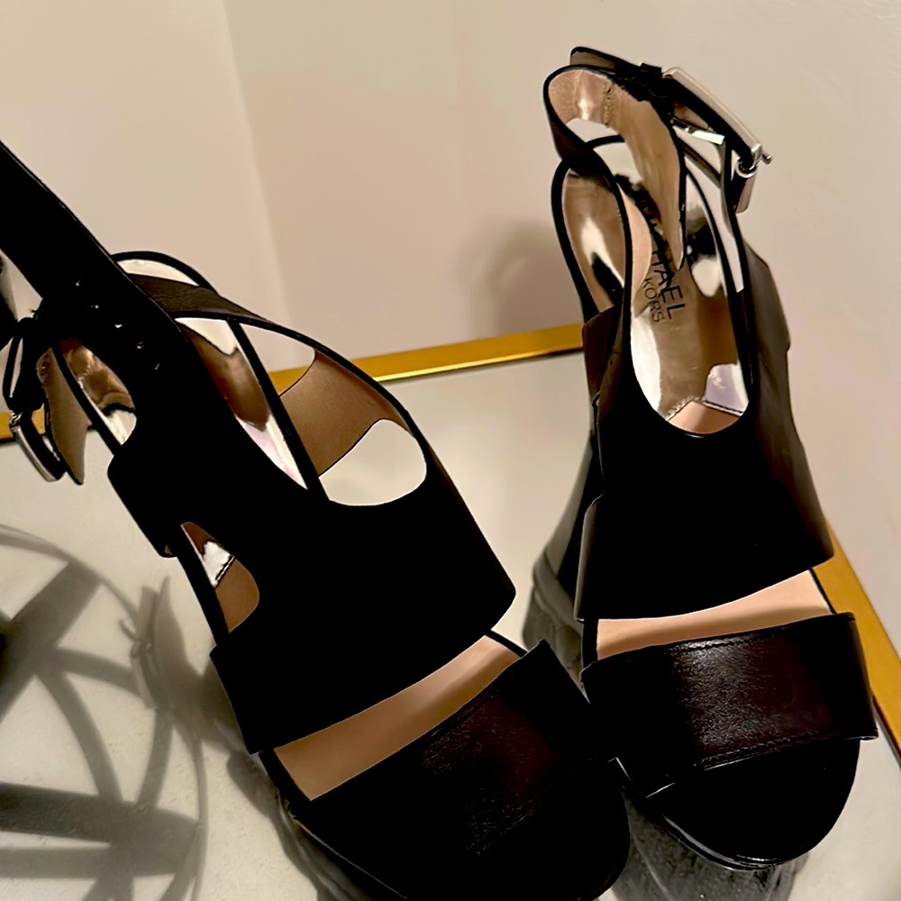MICHAEL Michael Kors Carla Leather Platform Sandals